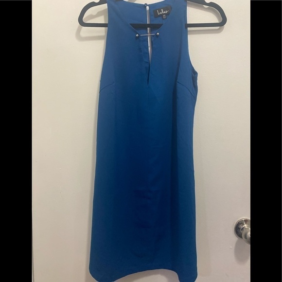 Lulus Near or Bar Teal Blue Shift Dress - Picture 7 of 11